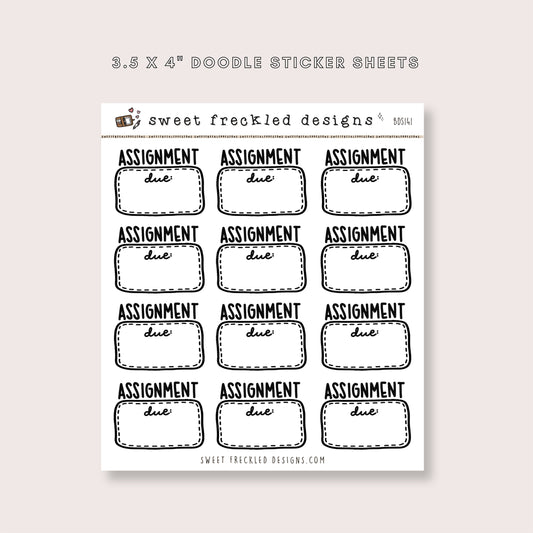 Assignment Due Stickers