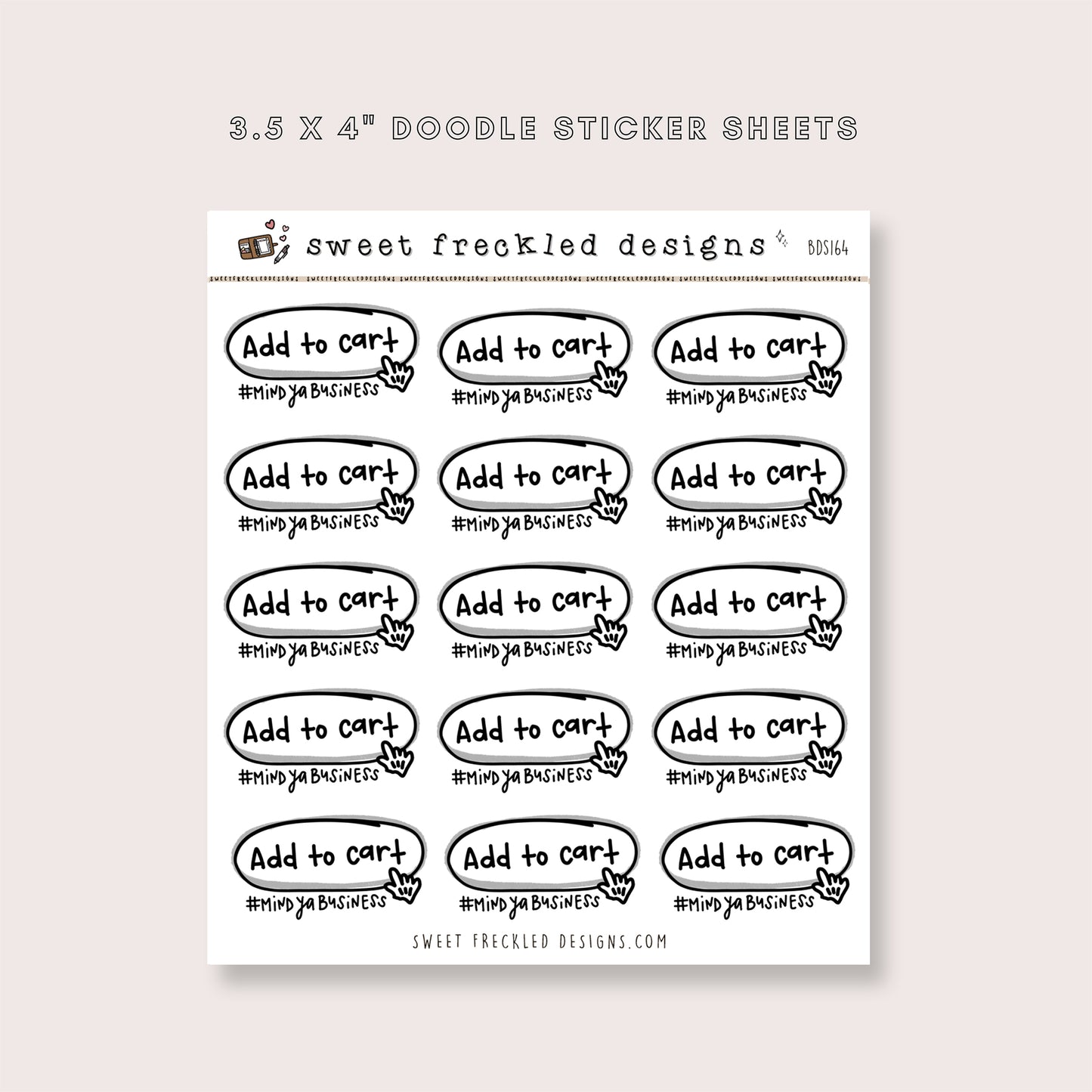 Add to Cart #mindyabusiness Stickers