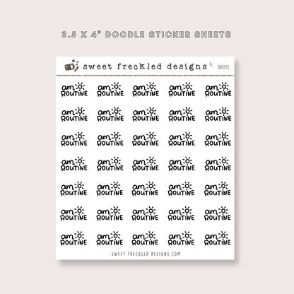 AM/PM Routine Stickers (3 Options Available)