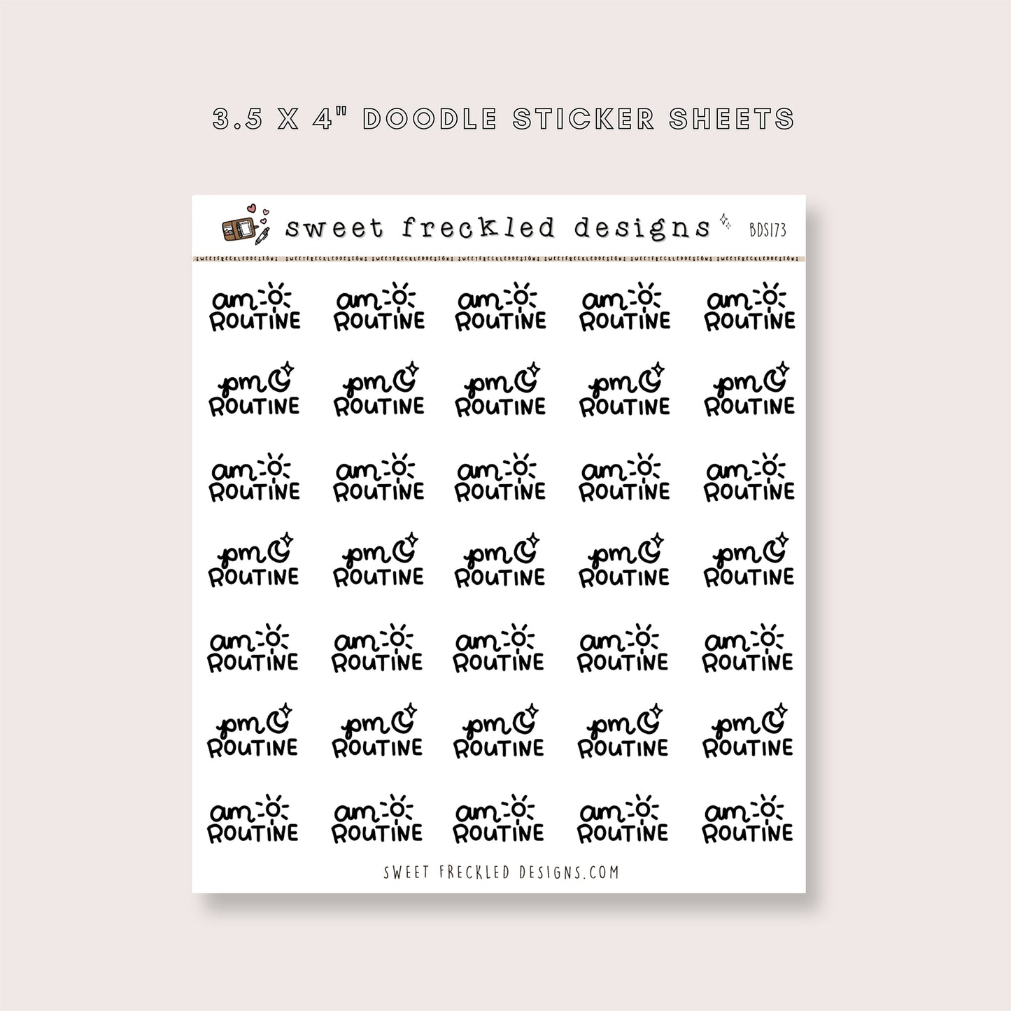 AM/PM Routine Stickers (3 Options Available)