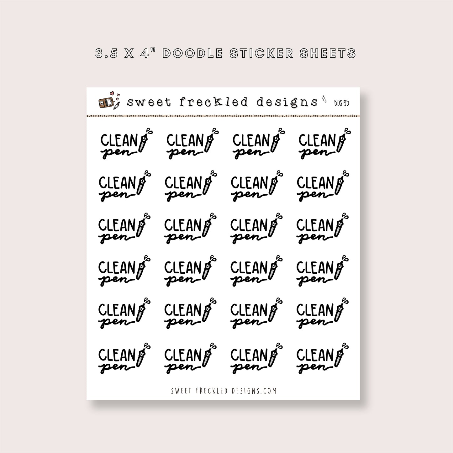 Clean Fountain Pen Stickers