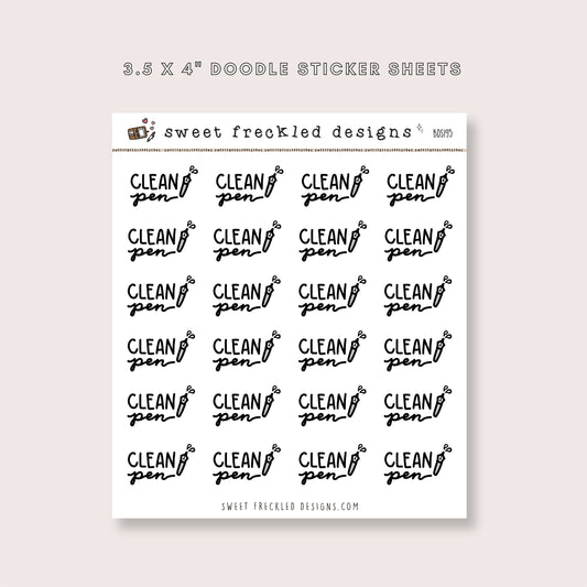 Clean Fountain Pen Stickers