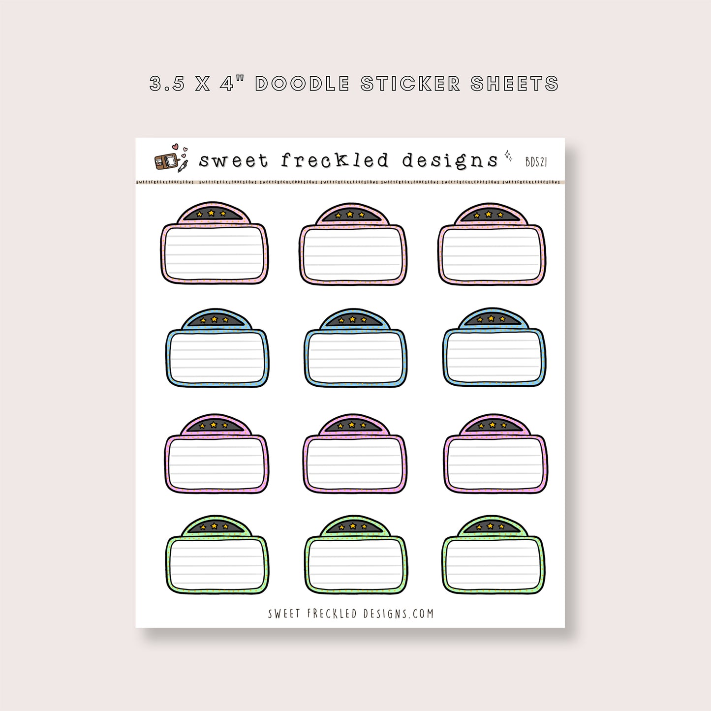 Movie Marquee Pastel Stickers