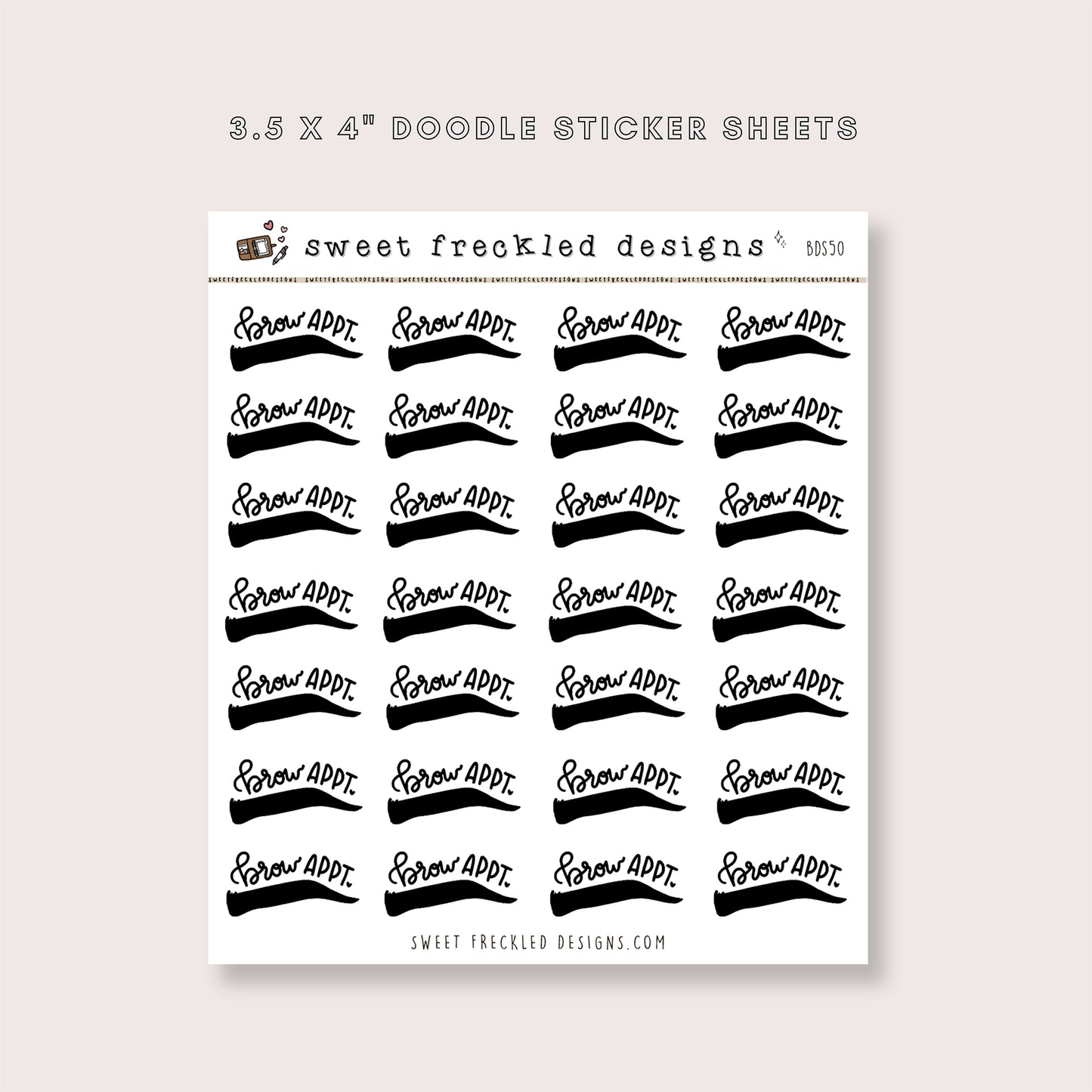 Brow Appointment Stickers