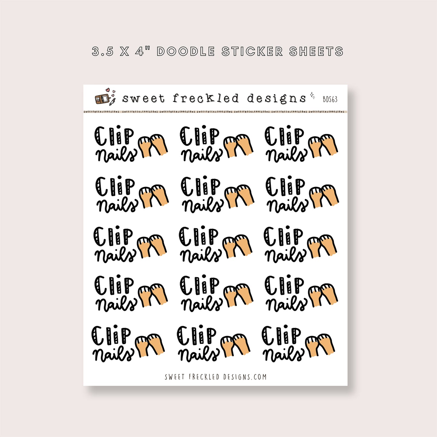 Dog Clip Nail Stickers