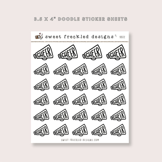 Cheer Microphone Stickers