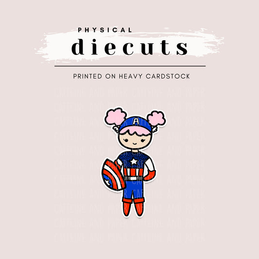 Diecut - Lola as Avengers Captain America