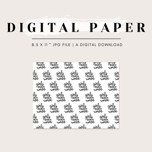 Digital Paper - Girls Run the World