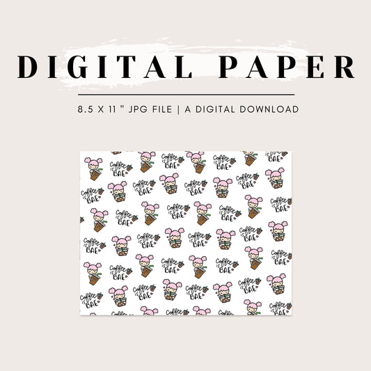 Digital Paper - Lola Loves Ice Coffee