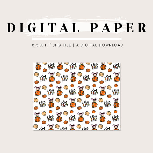 Digital Paper - Lola I Love Fall Pumpkins