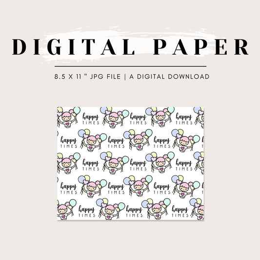 Digital Paper - Lola Happy Times