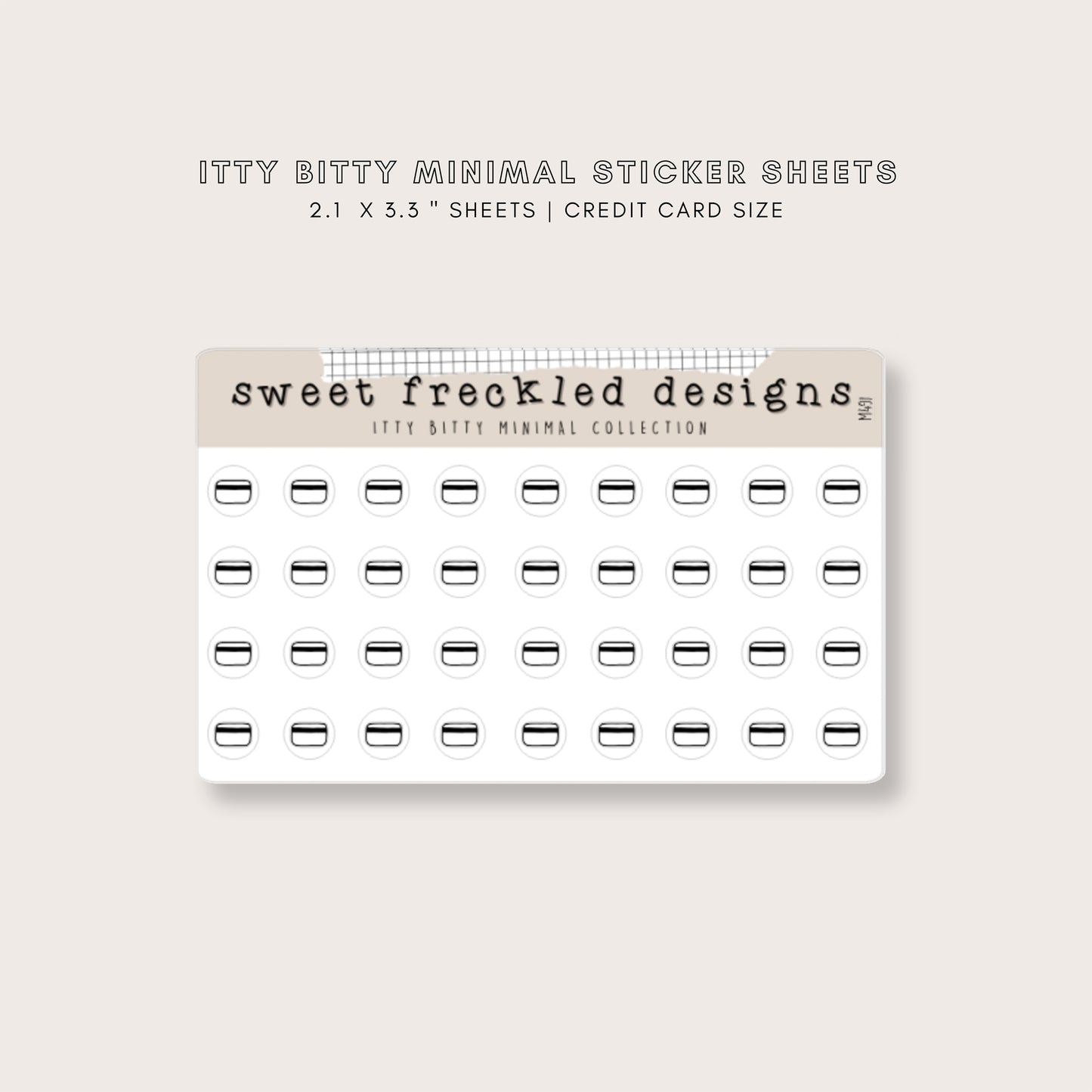 ITTY BITTY Credit Card Stickers