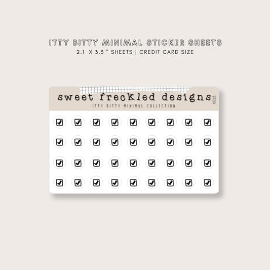 ITTY BITTY Check Mark Box Stickers