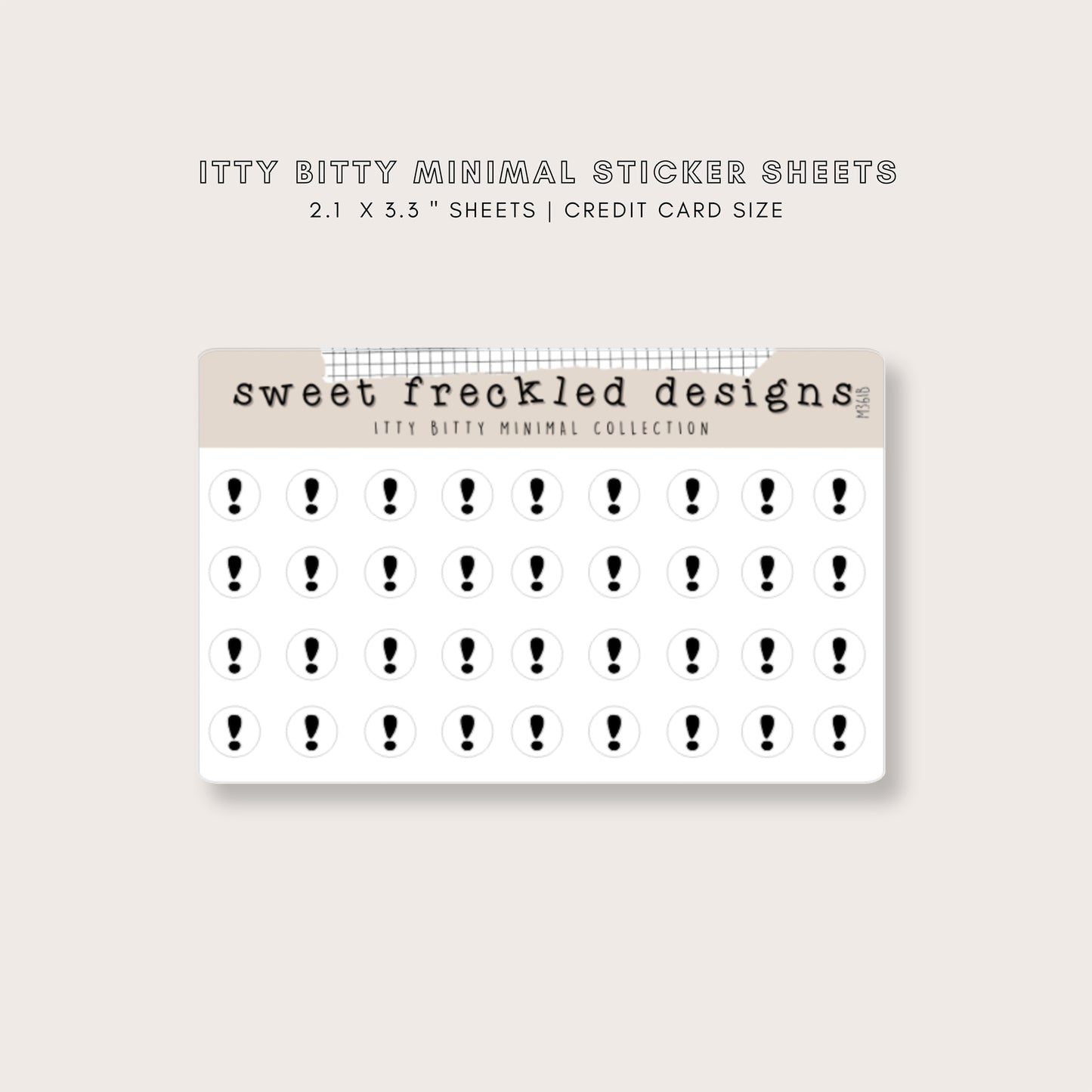 ITTY BITTY Exclamation Mark Stickers (2 Colors Available)