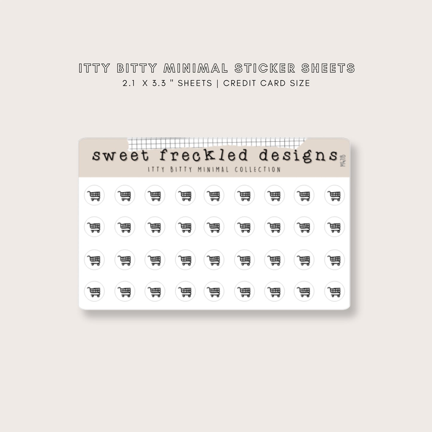 ITTY BITTY Shopping Cart Groceries Stickers