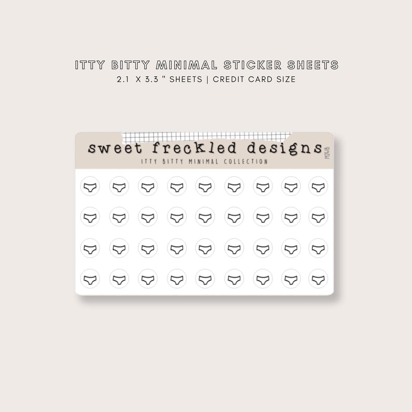 ITTY BITTY Undies Period Stickers