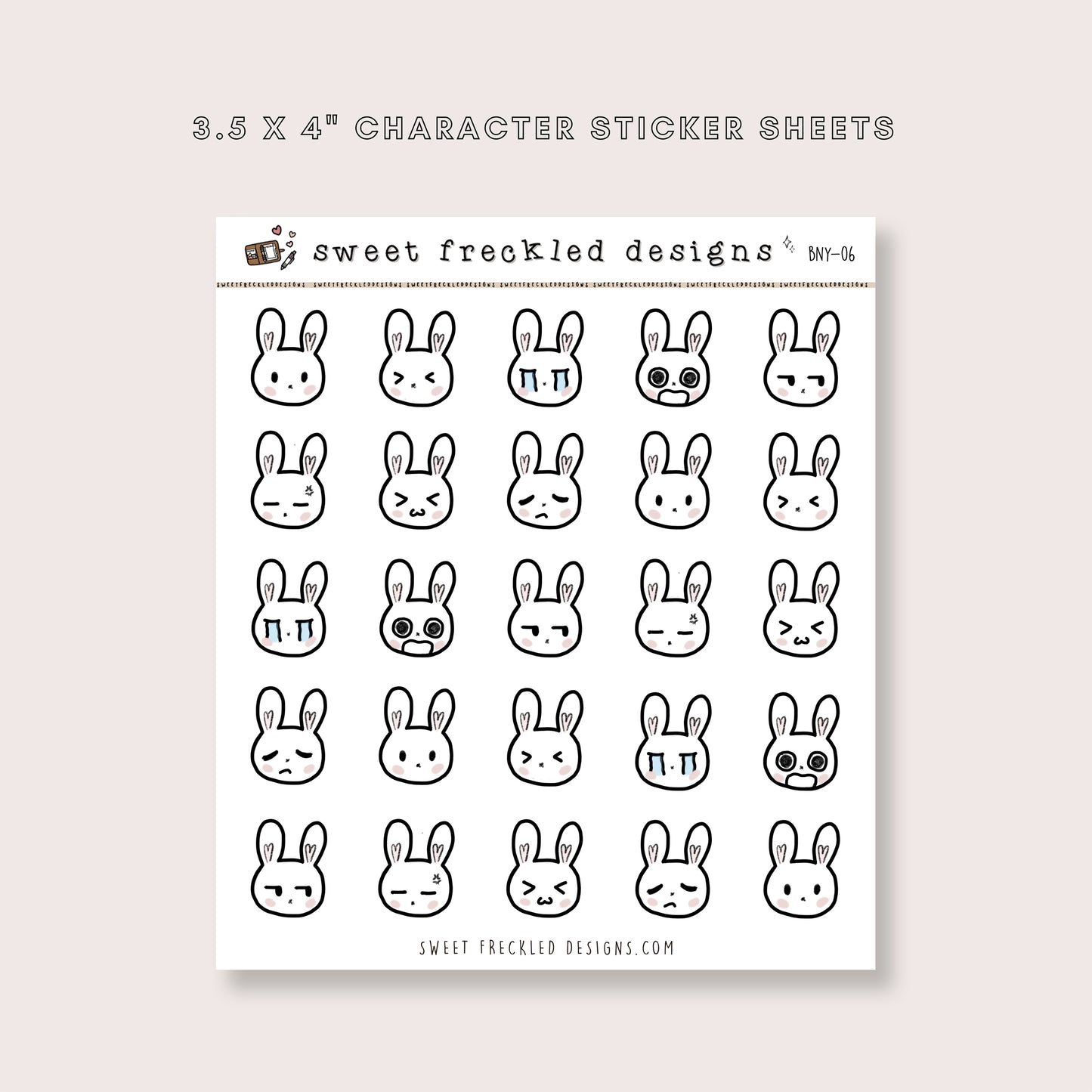 Latte the Bunny Emotis Stickers