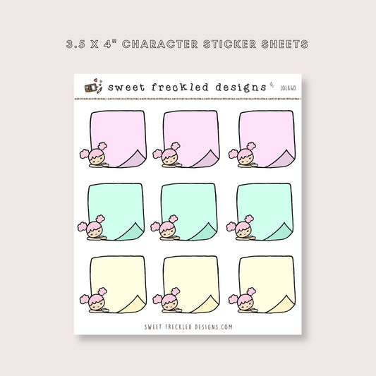 Lola Pastel Sticky Notes Stickers