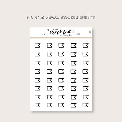 Minimalistic Mini Page Flags Stickers (3 Colors Available)