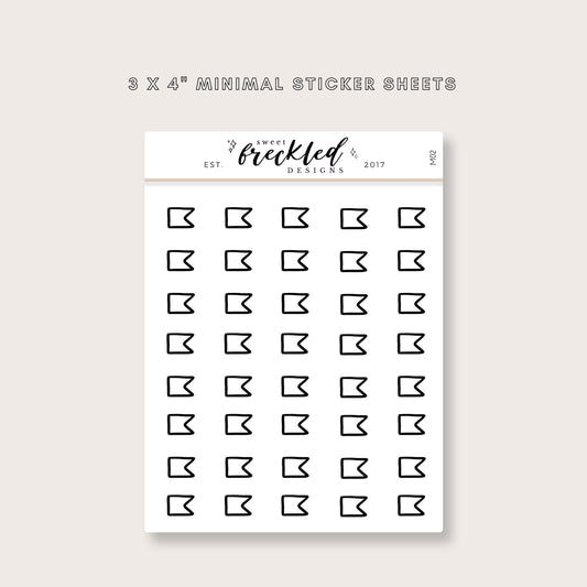 Minimalistic Mini Page Flags Stickers (3 Colors Available)