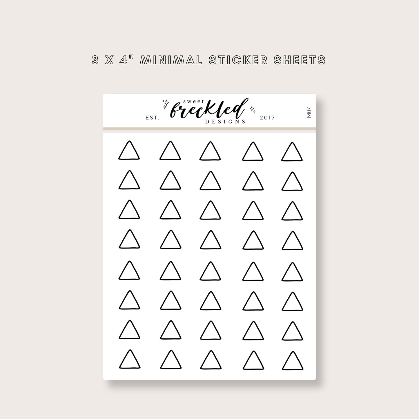 Minimalistic Mini Triangles Stickers (3 Colors Available)