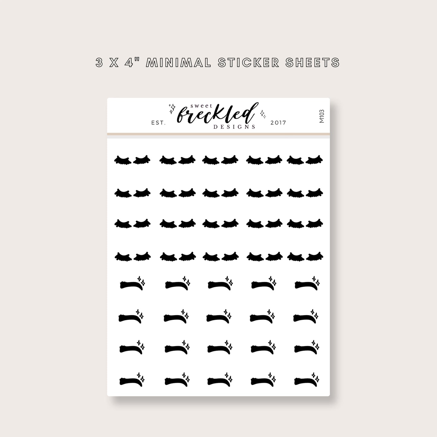 Minimalistic Mini Beauty Lashes and Eyebrow Stickers