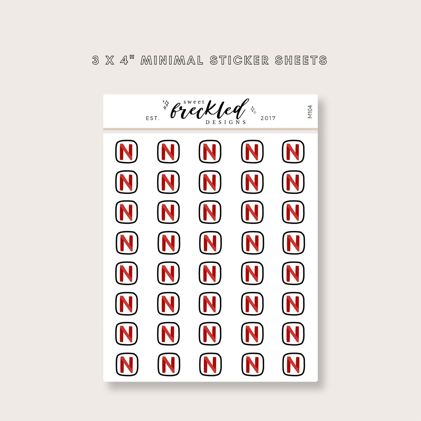 Minimalistic Mini Watch Netflix Stickers (2 Colors Available)