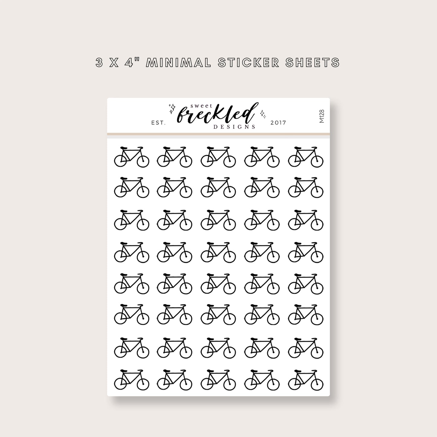 Minimalistic Mini Bike Stickers