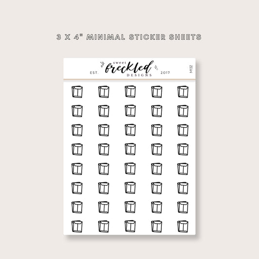 Minimalistic Mini Mailers Packages Stickers