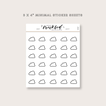 Minimalistic Mini Weather Icon Stickers (6 Variations Available)