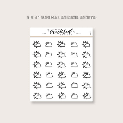 Minimalistic Mini Weather Icon Stickers (6 Variations Available)