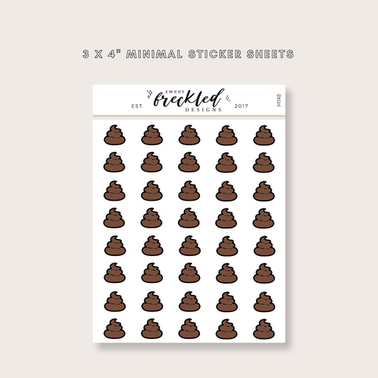 Minimalistic Mini Poop Stickers