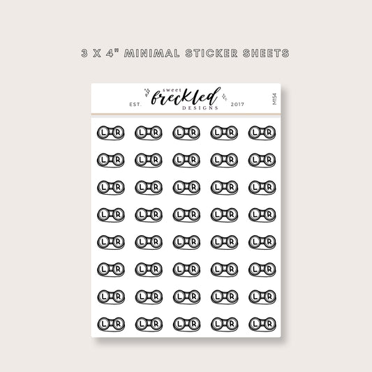 Minimalistic Mini Contact Lens Case Stickers