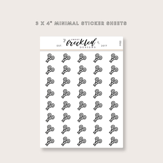 Minimalistic Mini Scissor Haircut Stickers