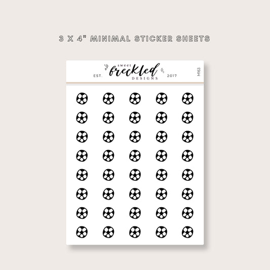 Minimalistic Mini Soccer Ball Sports Stickers