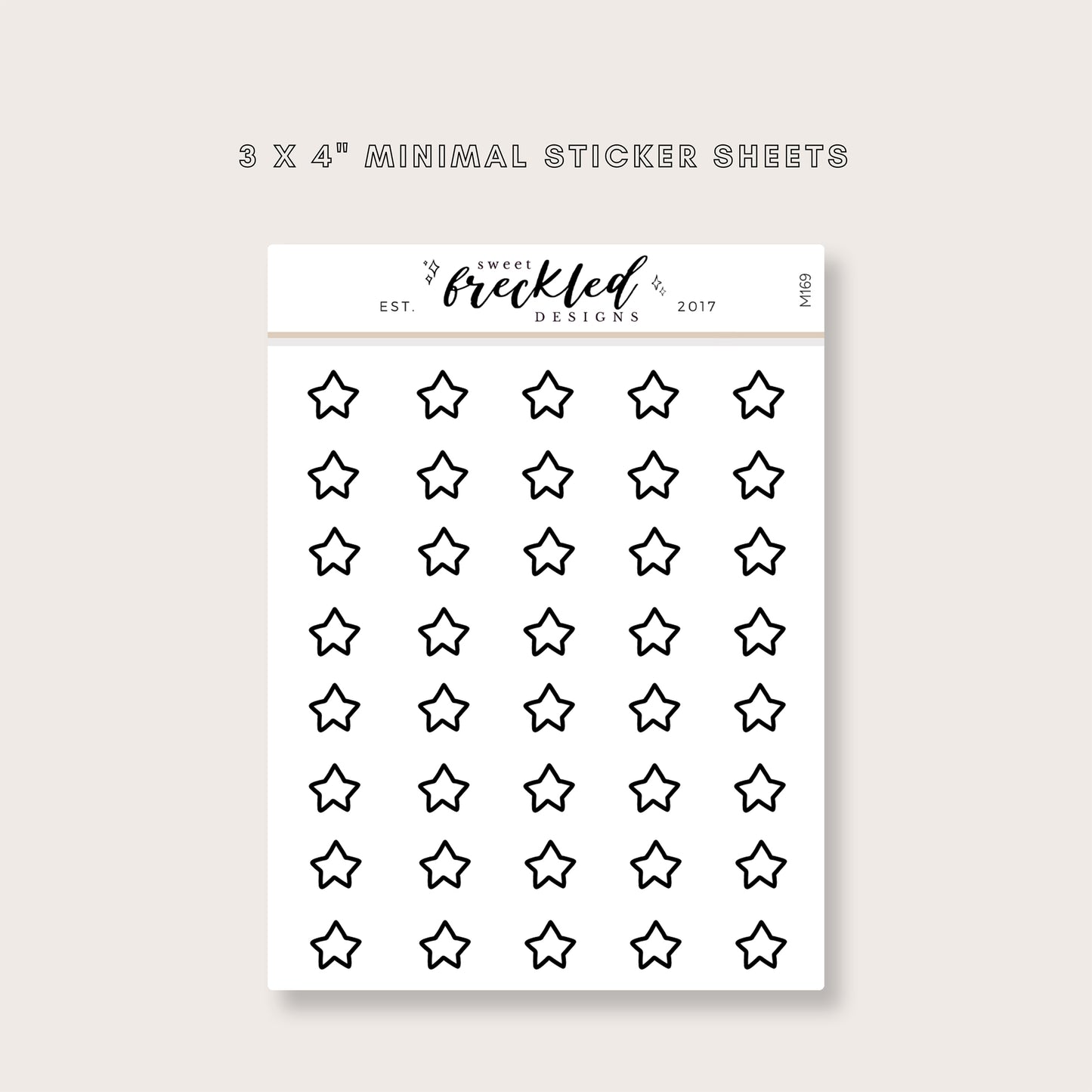 Minimalistic Mini Star Stickers (3 Colors Available)