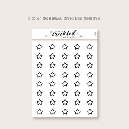 Minimalistic Mini Star Stickers (3 Colors Available)