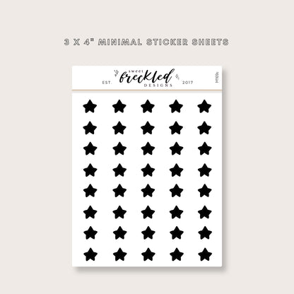 Minimalistic Mini Star Stickers (3 Colors Available)