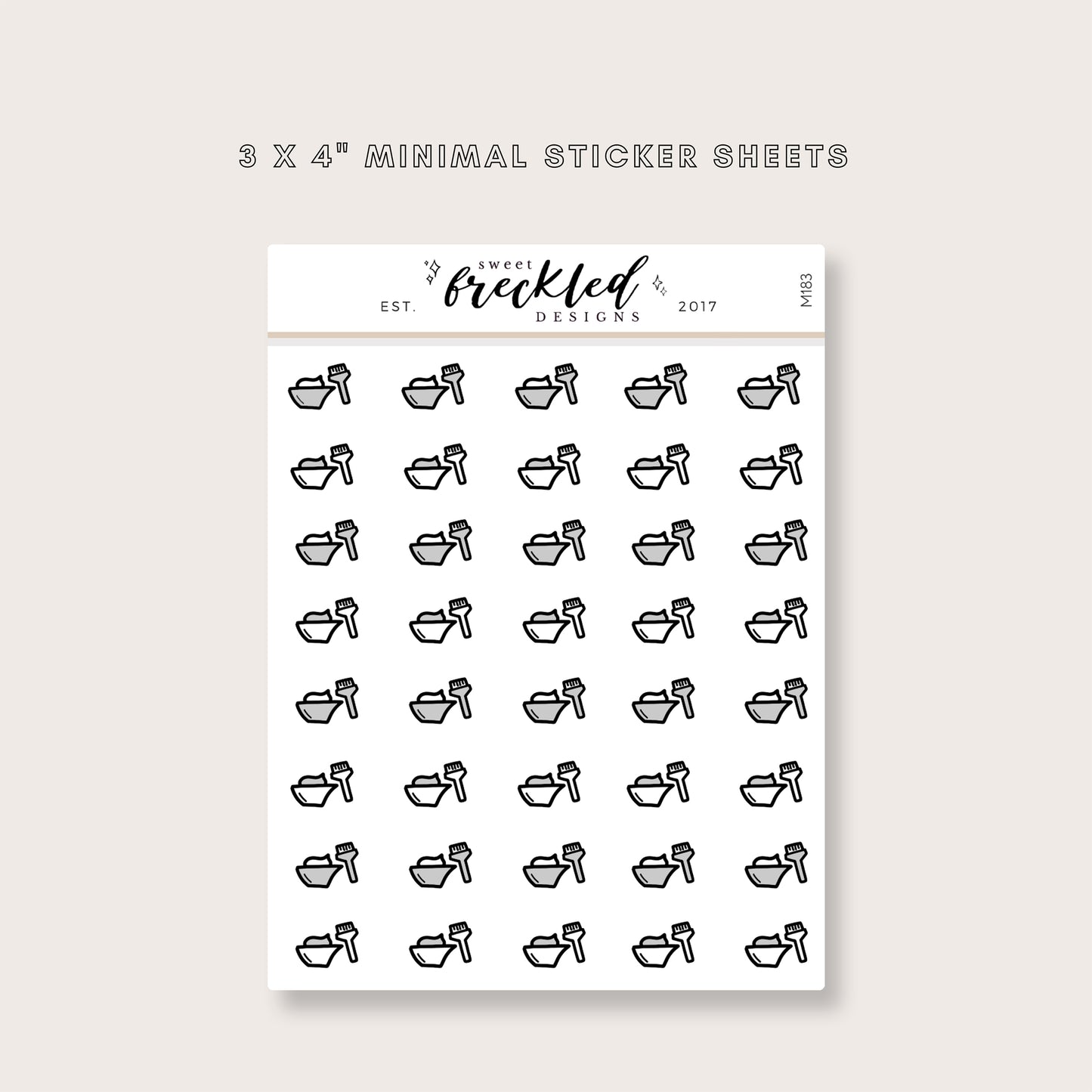 Minimalistic Mini Hair Dye Color Stickers