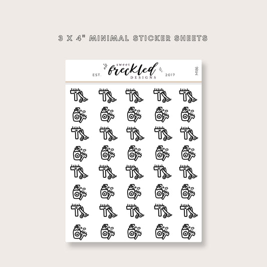 Minimalistic Mini Pet Dog Grooming Stickers