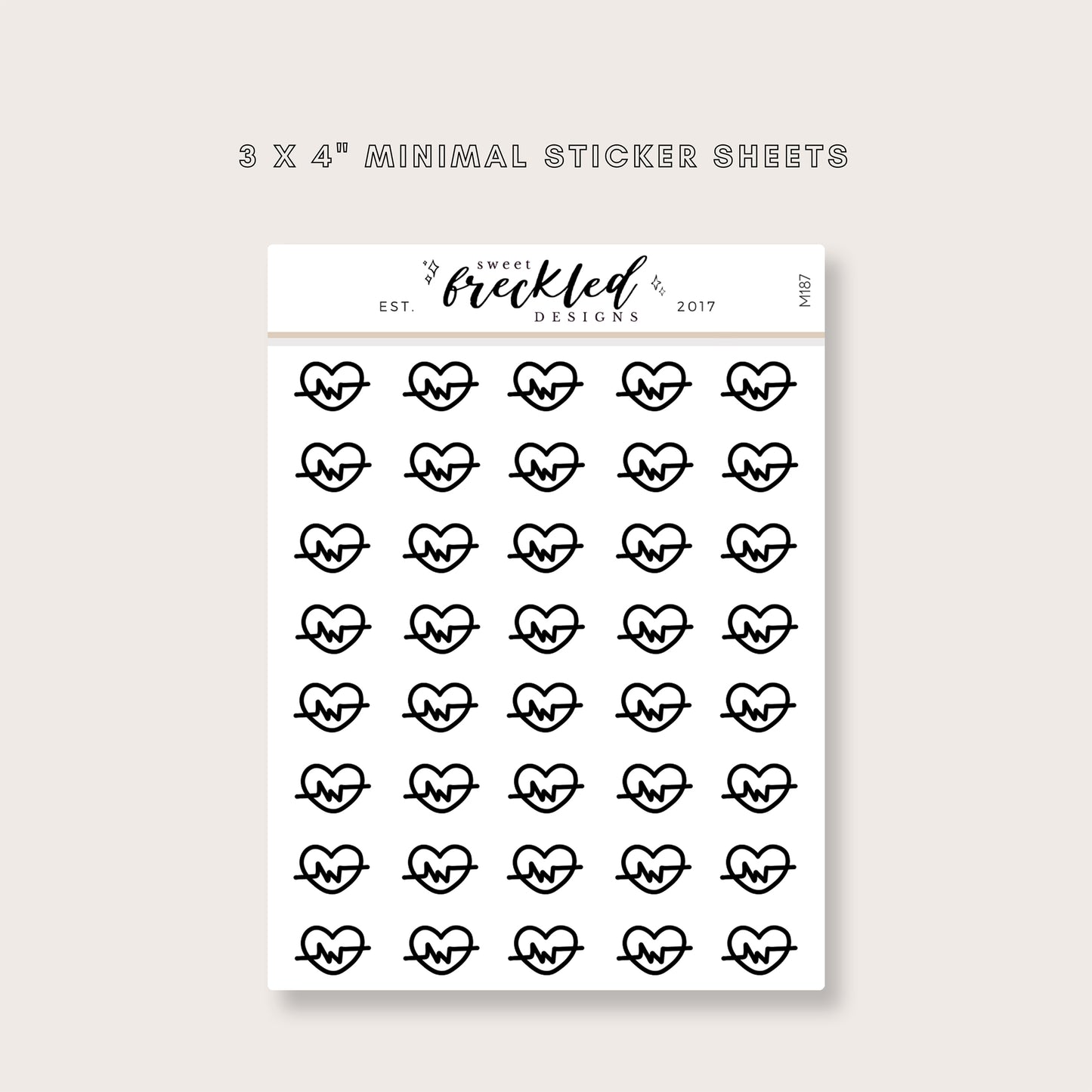 Minimalistic Mini Nurse Heart Medical Stickers