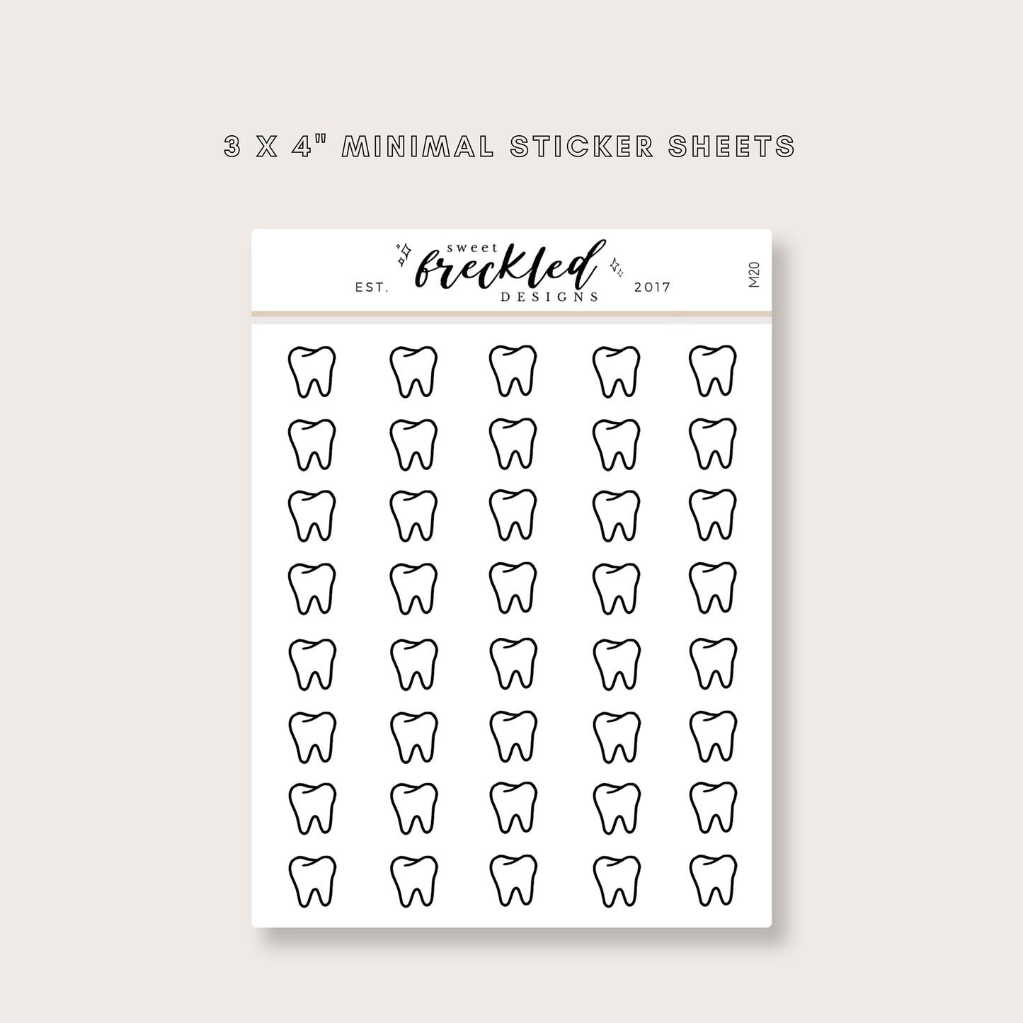 Minimalistic Mini Dentist Stickers