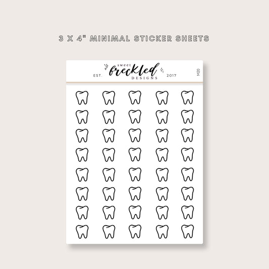 Minimalistic Mini Dentist Stickers