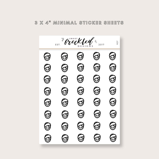 Minimalistic Mini Spa Facial Stickers