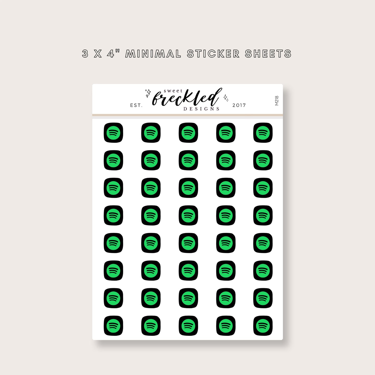 Minimalistic Mini Spotify Stickers