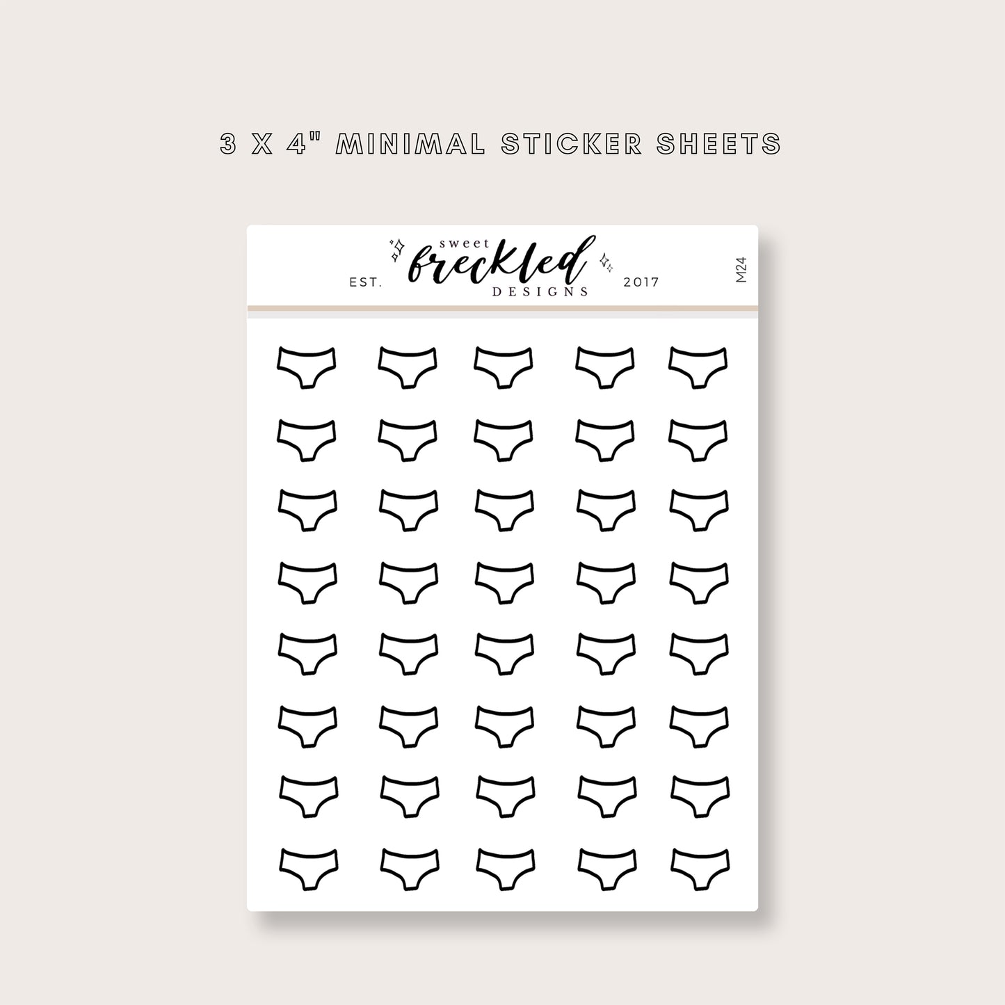 Minimalistic Mini Period Tracker Stickers