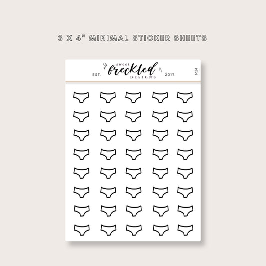 Minimalistic Mini Period Tracker Stickers