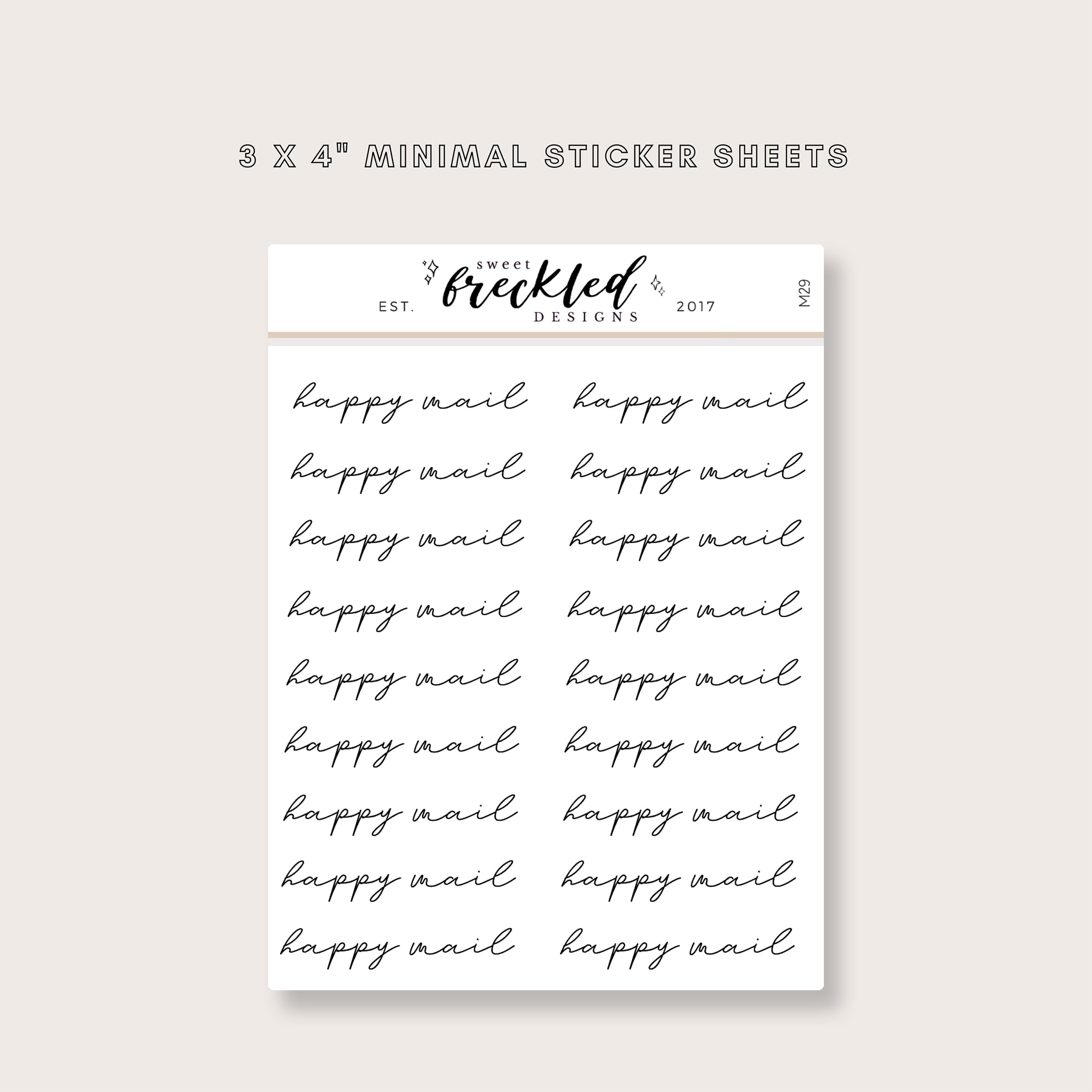 Mail Script Decal Ribtable Minimalistic Script