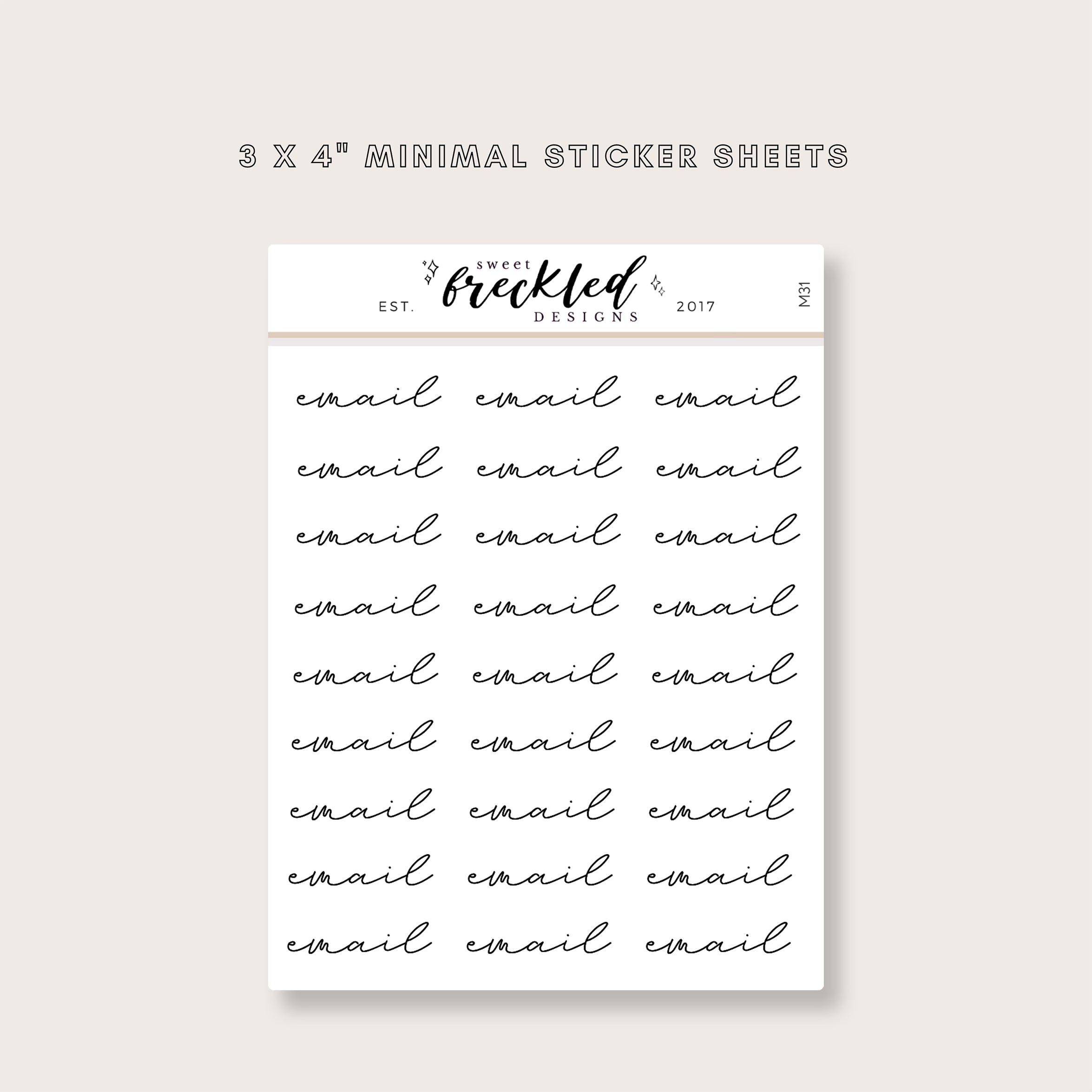 Email Sticker Pdf Minimalistic Script