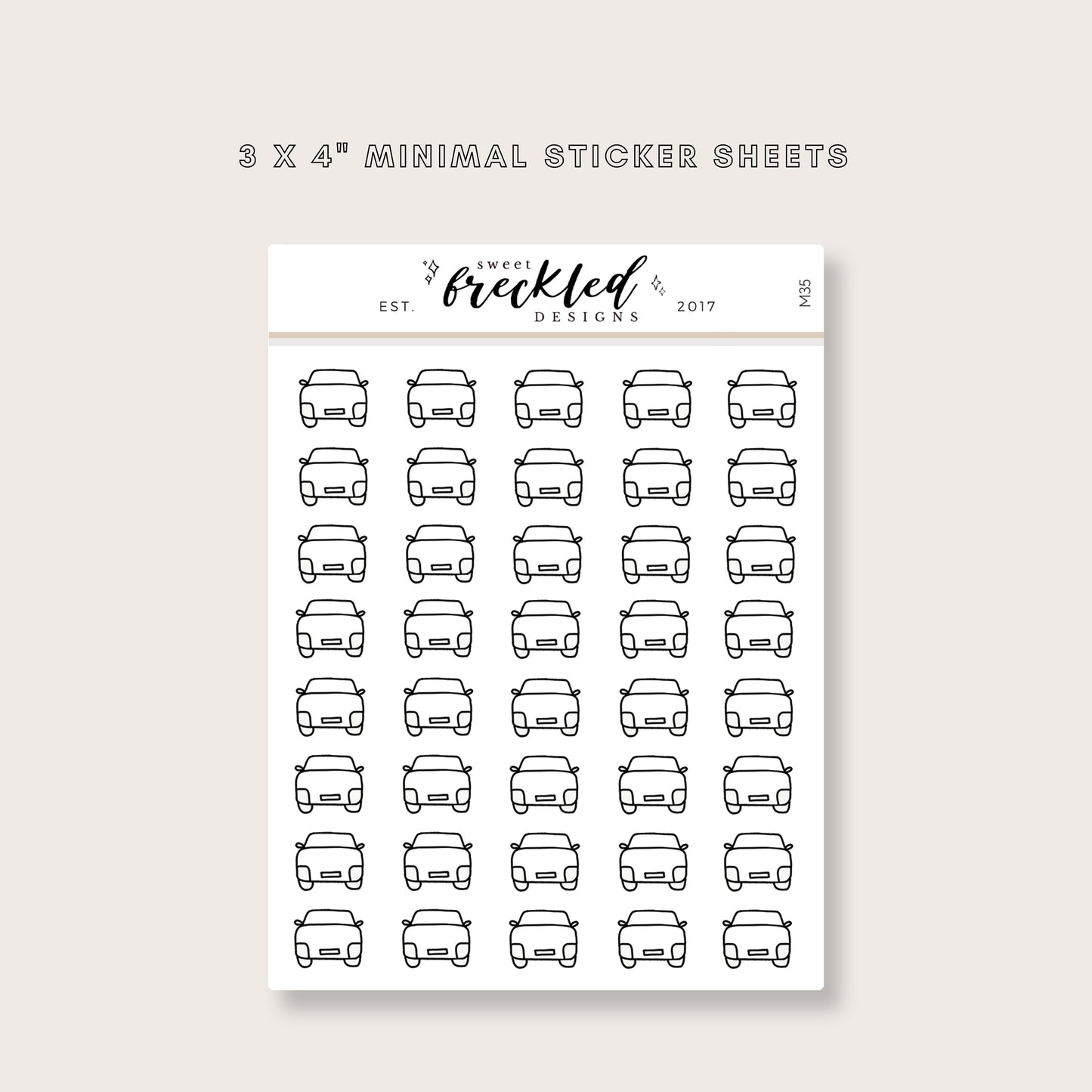 Minimalistic Mini Car Stickers